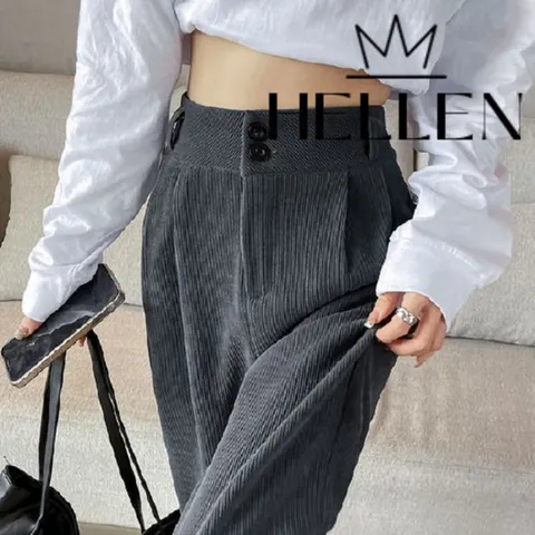 [헬렌] 코듀로이 쫀쫀 뒷밴딩 기모 안감 슬랙스 하울골덴팬츠 R-861