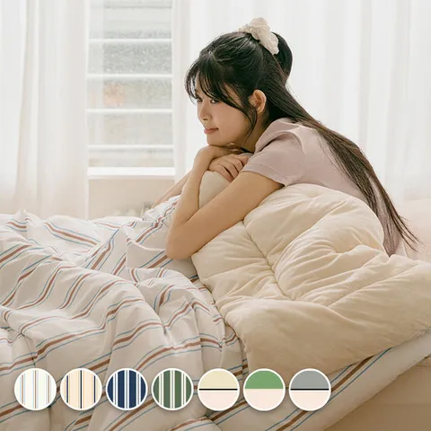 바자르 포근한 먼지없는 극세사 양면 겨울 차렵이불베개세트 (SS)