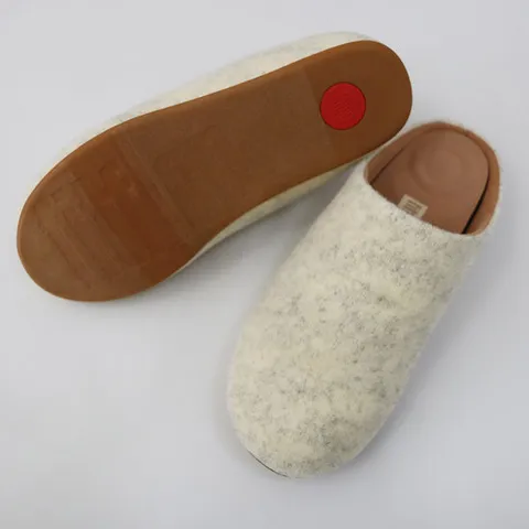 핏플랍 여성 겨울 슬리퍼 펠트 아이쿠션 뮬 쿨타우페