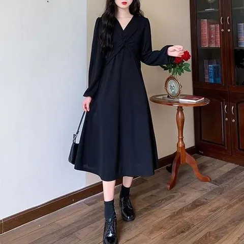 2컬러 롱 OPC011 패션 A라인 여성 블라