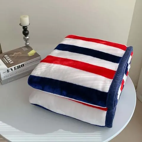 밍크 담요 양면 따뜻 극세사 블랭킷 이불 스트라이프 극세사 담요 양면담요 따뜻한담요 부드러운담요 블랭킷 이불 캠핑이불 극세사담요 밍크담요