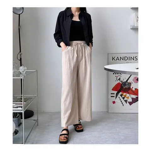 여성용 린넨 통바지 일자 와이드 시원한 바지