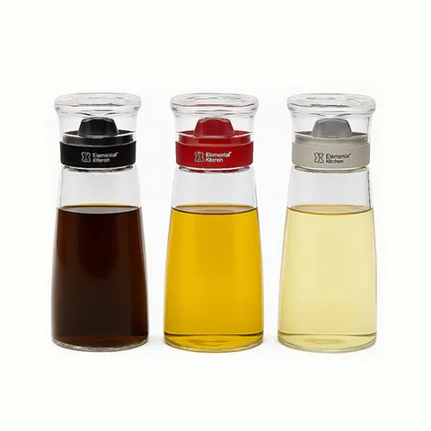 sinoglass 엘리멘탈 오일병 230ml_4p set_택1_소금 후추 고추가루 참깨