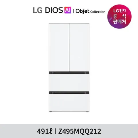 LG 디오스 AI 오브제컬렉션 김치톡톡 491리터 Z495MQQ212