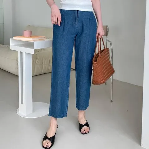 G126223_(뒷밴딩) 린넨통바지 청통바지 택1
