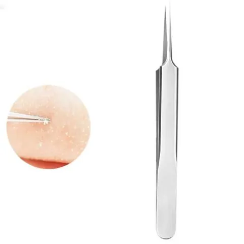 피지제거 핀셋 일자형 피지제거전용핀셋 일자형핀셋 갈고리형핀셋 코피지제거기 블랙헤드제거기 피지압출기 블랙헤드제거 화이트헤드제거 피지핀셋