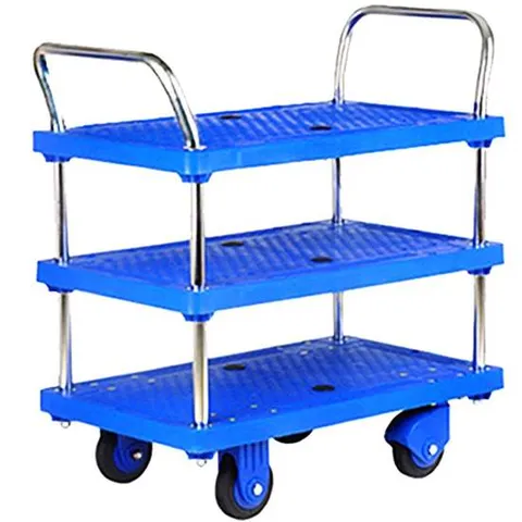 양핸들 3단 테이블식 핸드트럭 손수레 PLA-DT3