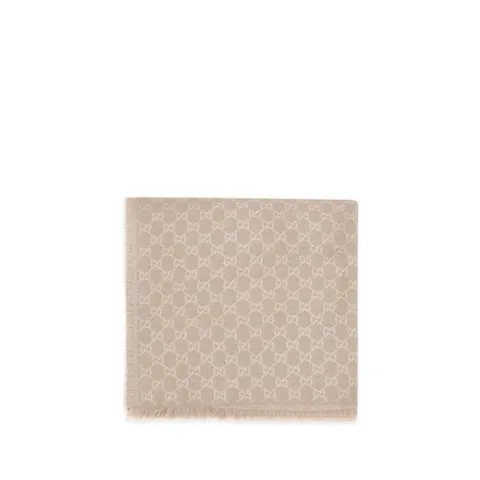 구찌 GG 프린트 울 코튼 숄 8452433GC46 5875 Beige