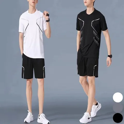 트레이닝복 세트 남자 헬스복 여름 운동복 상하의 3색