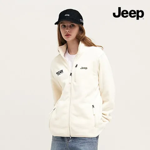 [ 롯데백화점 ]지프 Jeep [남녀공용]보온성 좋은 2WAY 지퍼 플리스 집업