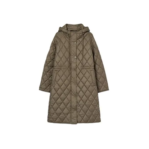 [ 현대백화점 ]올리브데올리브 다이아퀼팅 후드 롱패딩 OP5WMA15