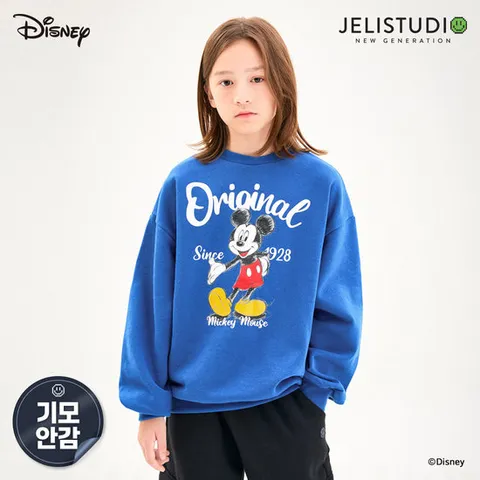 [젤리스튜디오] [디즈니]미키 마우스 드로잉기모맨투맨티셔츠
