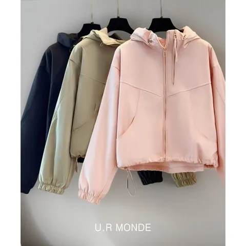 U.R MONDE 아노락 여성 바람막이 무지 3color 야상 점퍼 경량 방수 루즈핏 오버핏 봄가을 아우터