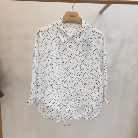 [크레송]크레송   쉬폰  패떤  블라우스  NFCGBG02DG