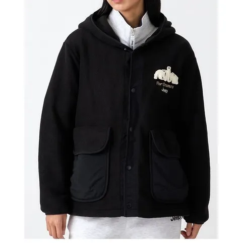 [ 롯데백화점 ]지프 Jeep [남녀공용] N4404 플리스 후드점퍼