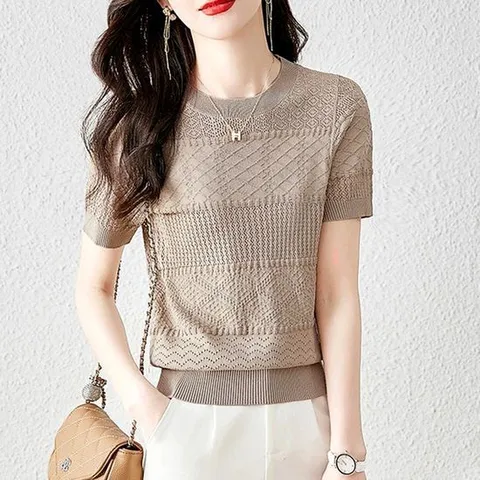[헬리꽁땡]2종세트 크로쉐멀티썸머니트 여성여름니트티 여성조끼 니트가디건 티블라우스