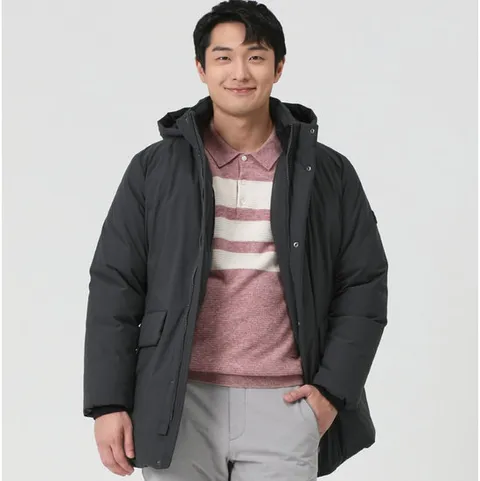 [피에이티]후드 탈부착 중기장 덕 다운 1K72034-A