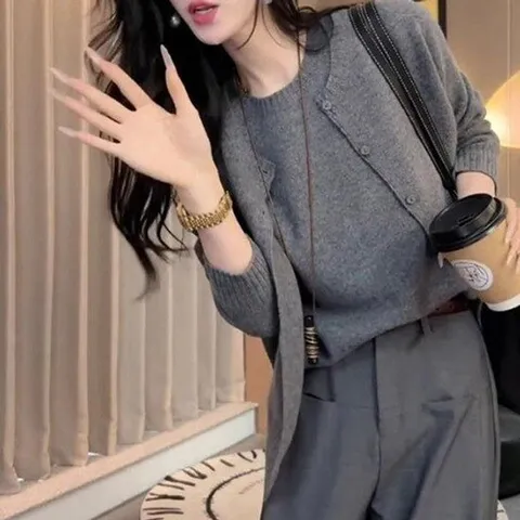 [아리엘스타일]니트가디건 코디세트 오피스룩 카데네쓰리피스