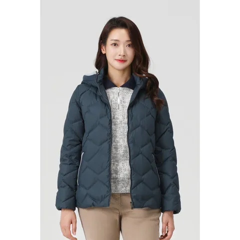 [피에이티]PAT 여성 겨울 니트배색후드덕다운 1K82001