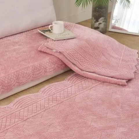 하모니 극세사 목화솜 돌소파 패드 90 x 200 핑크 침구세트 침구 이불 이불세트 패드 베개 베개커버 누비이불 줄누비 카페트 매트 극세사