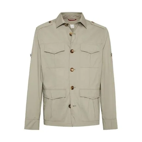 Brunello Cucinelli 방수 셔츠 재킷 MR4576518C6539