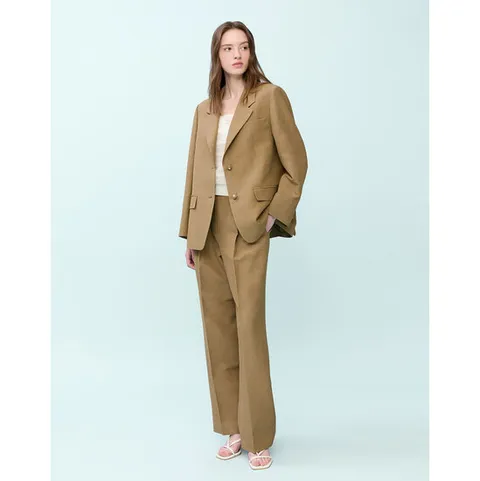 질스튜어트 뉴욕 여성 25SS 백화점BEST시즌오프 세피아 턱장식 린넨혼방 팬츠 JSPA5B400S1