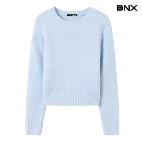 [BNX]소프트 라운드넥 크롭 긴팔 니트 (BX4KP020L0)