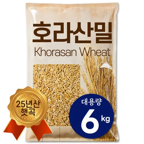 [25년산 햇곡] 프리미엄 호라산밀 6kg 고대곡물 이집트쌀 카무트