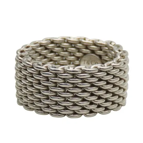 [패피스 중고명품] 티파니앤코 서머셋 메시 실버 925 반지 (W-JW-TFC-015997)