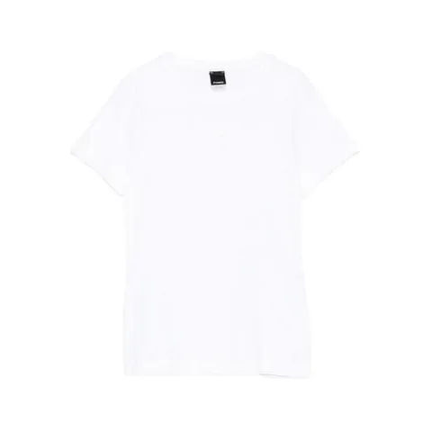 25FW Pinko 쇼트 sleeved 코튼 t 셔츠 100355A2RDZ04