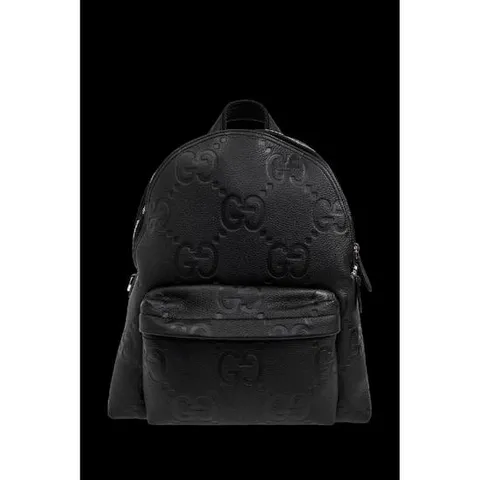 25SS 구찌 블랙 Jumbo GG 레더 GG 백팩 819065AAEIC1000 TP567506089