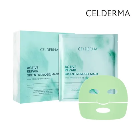 [셀더마] 액티브 리페어 그린 하이드로겔 마스크(4매입)