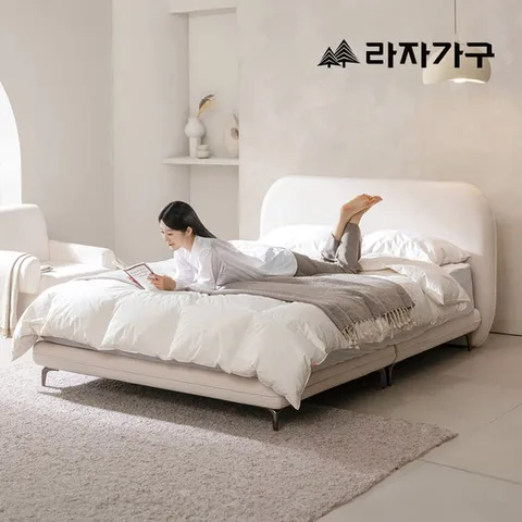 라자가구 뮬러 아쿠아텍스 패브릭 호텔 침대 프레임 슈퍼싱글 SS+협탁1