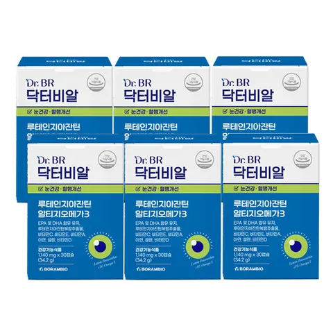 [닥터비알] 루테인 지아잔틴 알티지오메가3 30캡슐(1개월분) 6박스