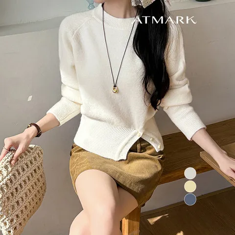 ATMARK 트임버튼래글런니트_AA59KN018G