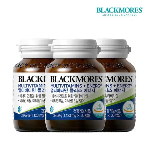 블랙모어스 호주 프리미엄 멀티비타민 플러스 에너지 30캡슐 x3개(3개월분)