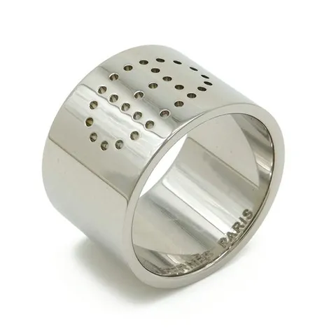 [패피스 중고명품] 에르메스 에블린 H 펀치드 스카프 링 실버 22호 (M-JW-HER-000149)