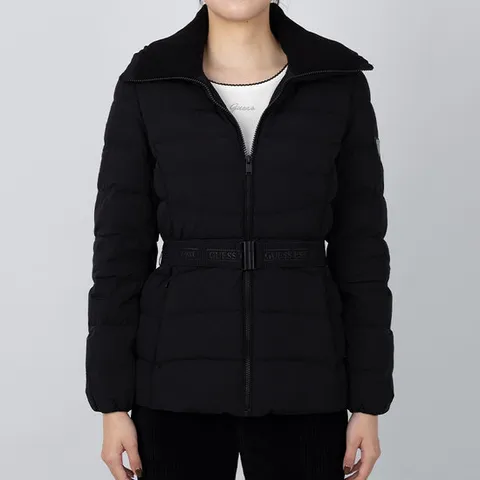 [게스]게스 여성 페더라이트 퍼포먼스 벨티드 숏 구스 블랙 YO4W