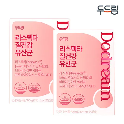 [두드림] 리스펙타 질 건강 생유산균 30캡슐 x 2박스 (2개월분)