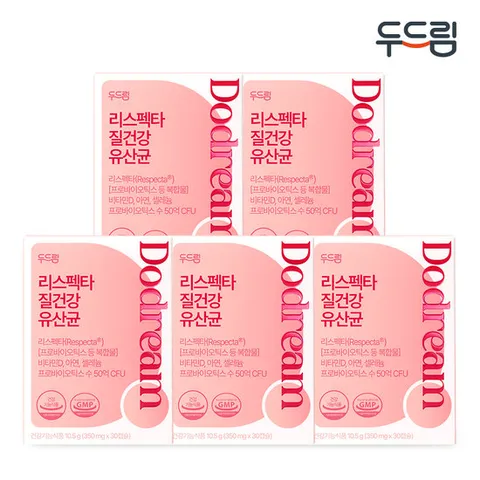 [두드림] 리스펙타 질 건강 생유산균 30캡슐 X 5박스 (5개월분)