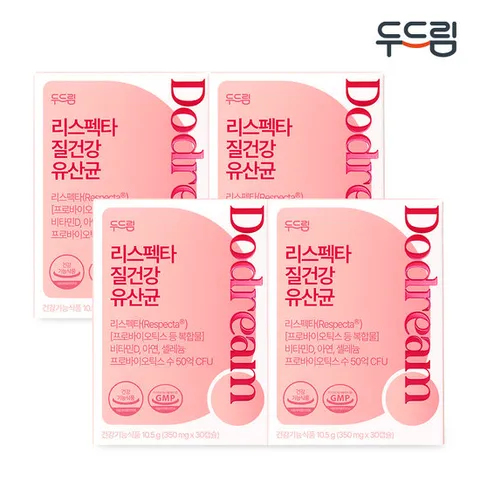 [두드림] 리스펙타 질 건강 생유산균 30캡슐 x 4박스 (4개월분)