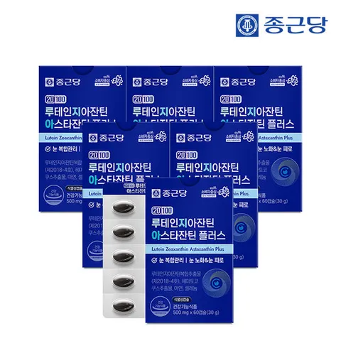 [12개월분]종근당 20100 루테인지아잔틴 아스타잔틴 플러스 6박스