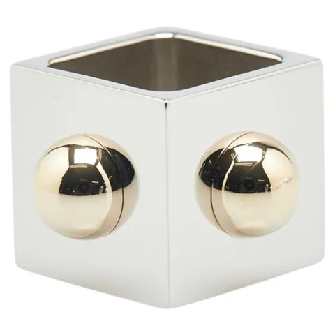 [패피스 중고명품] 에르메스 큐브 콜리에 드 시앙 스카프 링 실버 골드 메탈 도금 (W-JW-HER-003445)