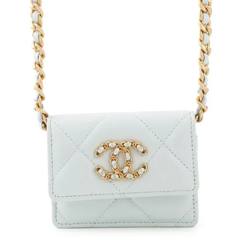 [패피스 중고명품] 샤넬 체인 월렛 19 코인 퍼스 램스킨 (W-WL-CHA-003573)