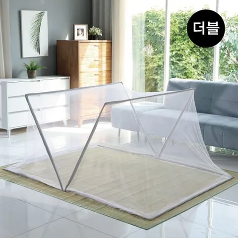 안심커버 1초 모기장 네모착착 (더블) 원터치텐트모기장 원터치모기장 침대모기장 안방모기장 실내방충