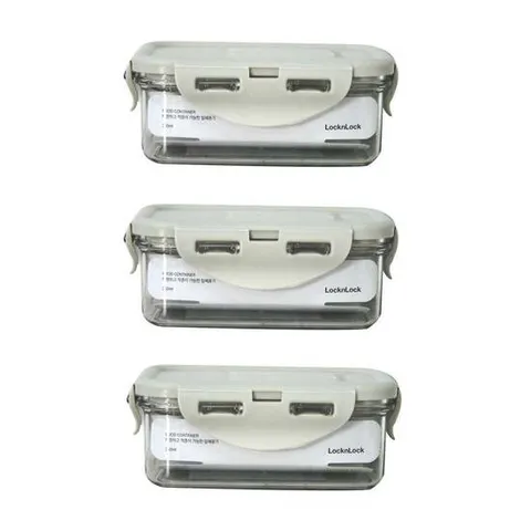 락앤락 스테커블 직사각 밀폐용기350ml 반찬통 냉장고 정리 보관 찬합