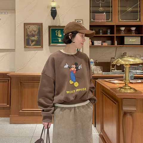 [코코블랙] 미키 기모 맨투맨