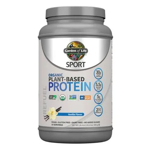 [해외 직구] 가든오브라이프 유기농 스포츠프로틴 식물성단백질 헬스보충제 바닐라맛 806g