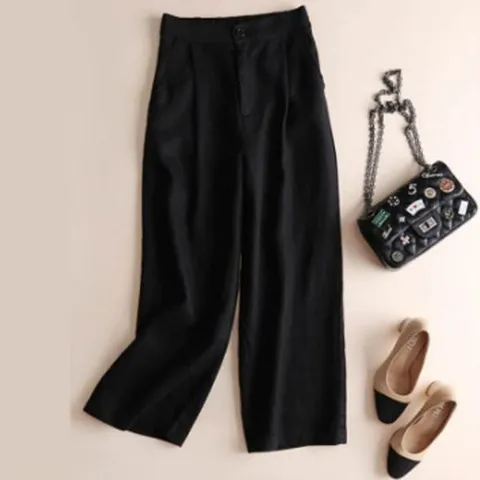 린넨바지 밴딩바지 여성 린넨팬츠 여름