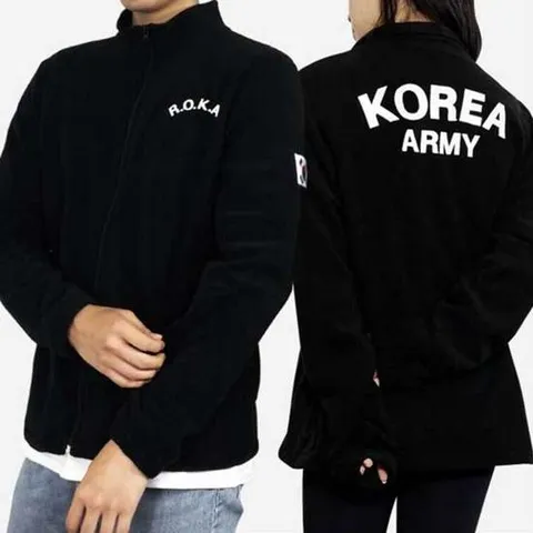 ROKA 로카 후리스 집업 남자 군인 플리스 단체복 자켓 여름군복